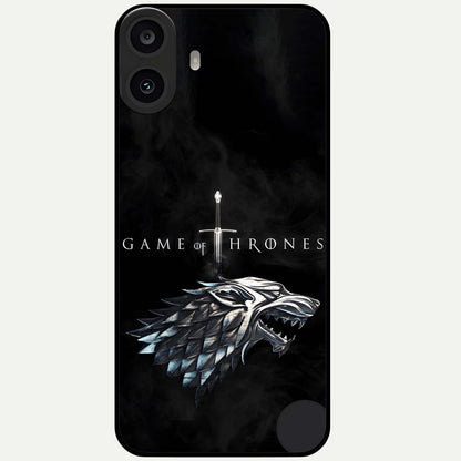 Throne Wolf Legacy Glass Case For CMF Phone 1 back cover – full design glossy printed glass finish