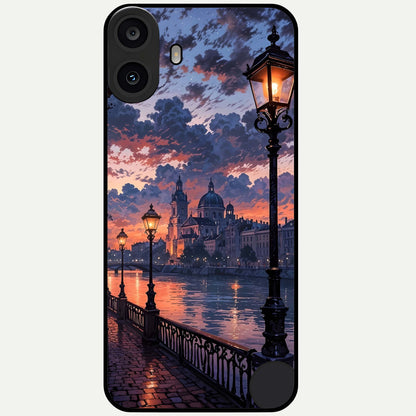  Twilight River Lights Glass Case For CMF Phone 1 back cover – full design glossy printed glass finish