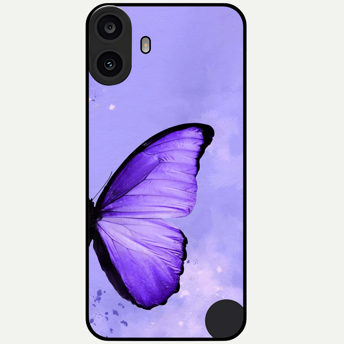  Violet Dream Wing Glass Case For CMF Phone 1 back cover – full design glossy printed glass finish