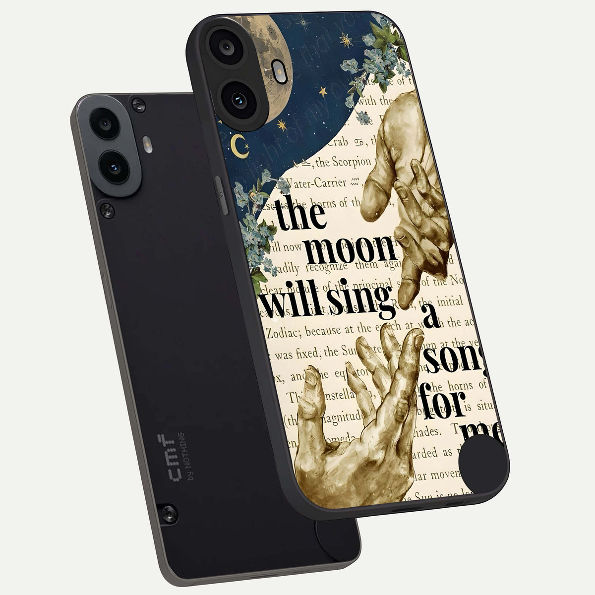  Aesthetic Divine phone case For CMF Phone 1 showing premium glass back cover with detailed artwork