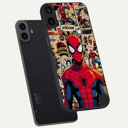  Aesthetic Spider phone case For CMF Phone 1 showing premium glass back cover with detailed artwork