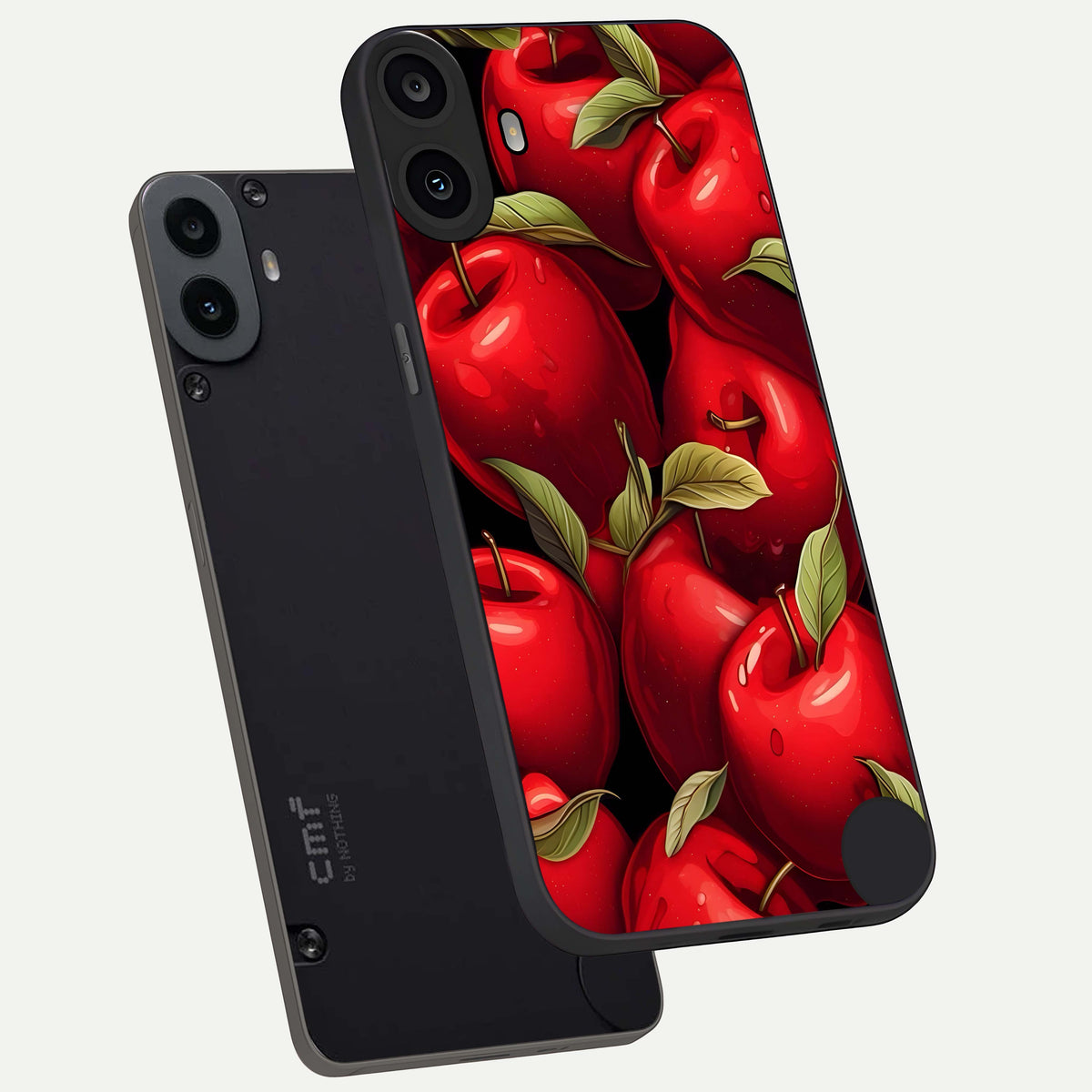 Apple Pattern phone case For CMF Phone 1 showing premium glass back cover with detailed artwork