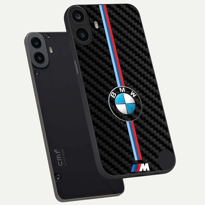  BMW Pattern phone case For CMF Phone 1 showing premium glass back cover with detailed artwork