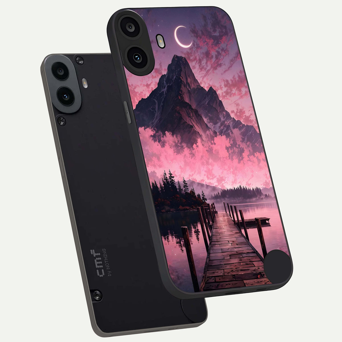  Beautiful Mountain View phone case For CMF Phone 1 showing premium glass back cover with detailed artwork