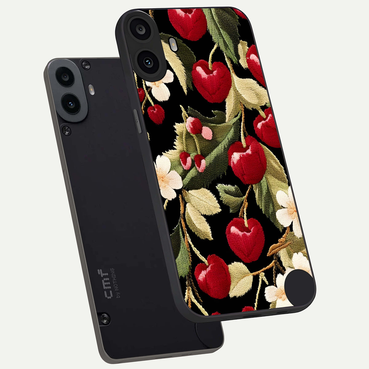  Blooming Spendor Bird phone case For CMF Phone 1 showing premium glass back cover with detailed artwork