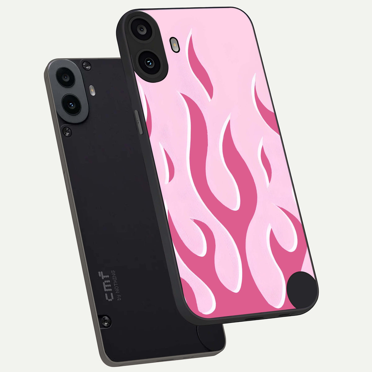  Blush Flame Energy phone case For CMF Phone 1 showing premium glass back cover with detailed artwork
