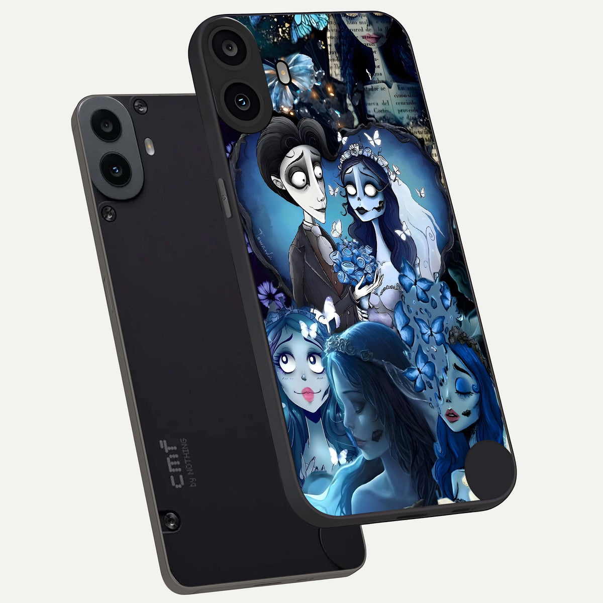  Butterfly Ghost Soul phone case For CMF Phone 1 showing premium glass back cover with detailed artwork