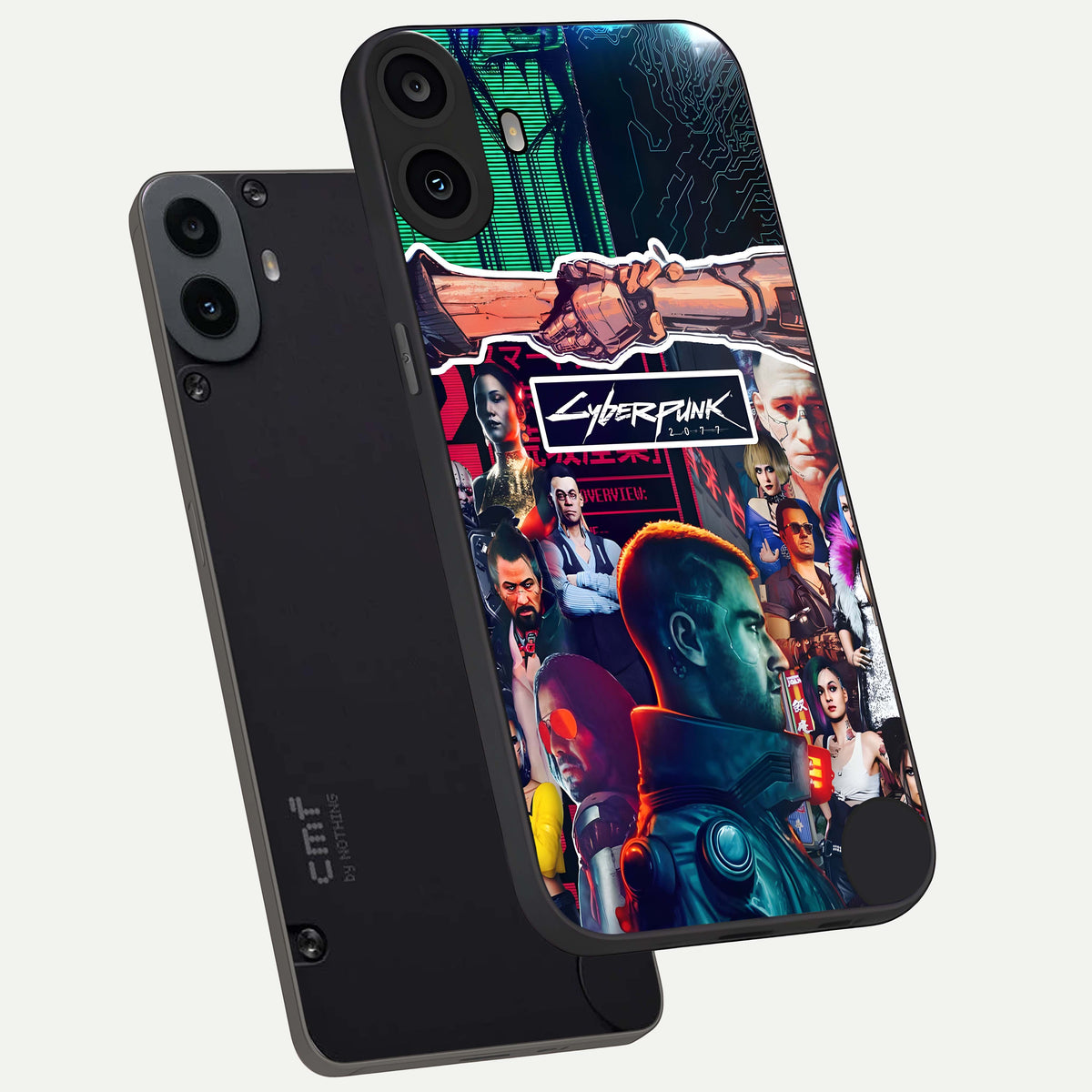  CYBERPUNK Legacy phone case For CMF Phone 1 showing premium glass back cover with detailed artwork