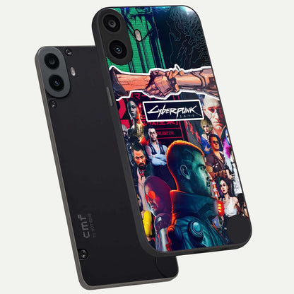  CYBERPUNK Legacy phone case For CMF Phone 1 showing premium glass back cover with detailed artwork