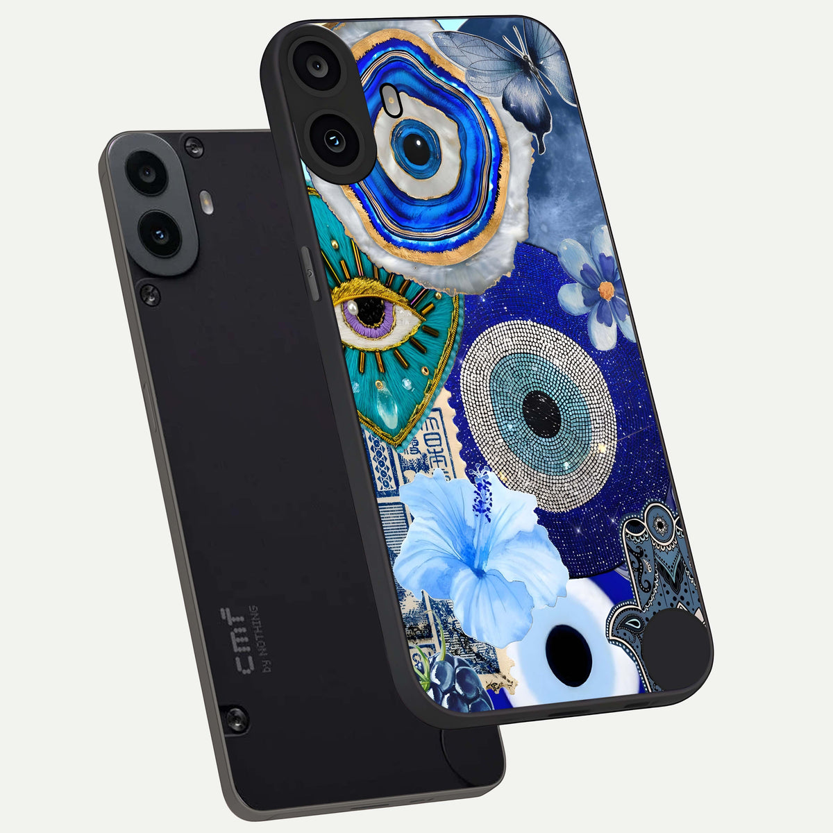  Celestial Blue Vision phone case For CMF Phone 1 showing premium glass back cover with detailed artwork