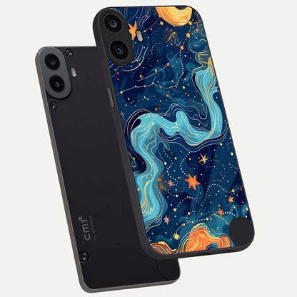  Celestial Dream Flow phone case For CMF Phone 1 showing premium glass back cover with detailed artwork