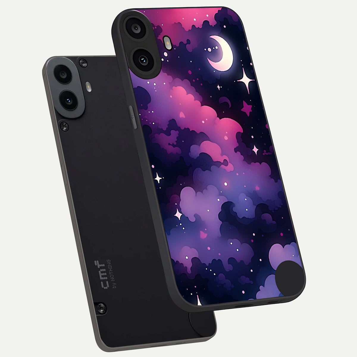  Celestial Moon Magic phone case For CMF Phone 1 showing premium glass back cover with detailed artwork