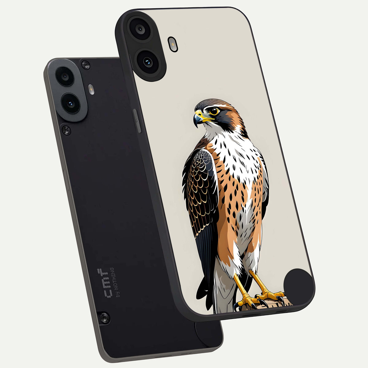  Clever Eagle phone case For CMF Phone 1 showing premium glass back cover with detailed artwork