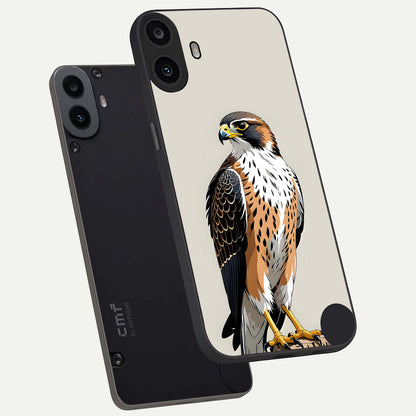 Clever Eagle phone case For CMF Phone 1 showing premium glass back cover with detailed artwork