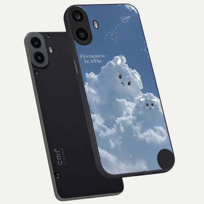  Cloud Bunny Dreams phone case For CMF Phone 1 showing premium glass back cover with detailed artwork