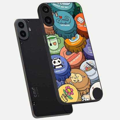  Coins Patterns phone case For CMF Phone 1 showing premium glass back cover with detailed artwork
