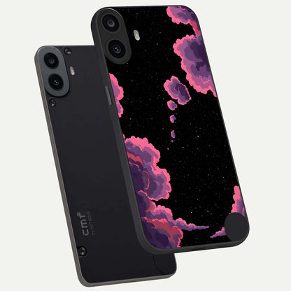  Cosmic Cloud Journey phone case For CMF Phone 1 showing premium glass back cover with detailed artwork