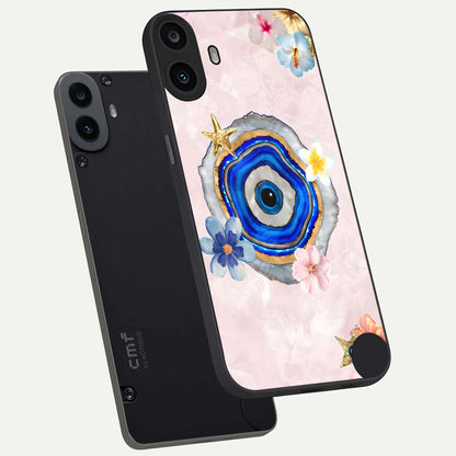  Divine Aura Bloom phone case For CMF Phone 1 showing premium glass back cover with detailed artwork
