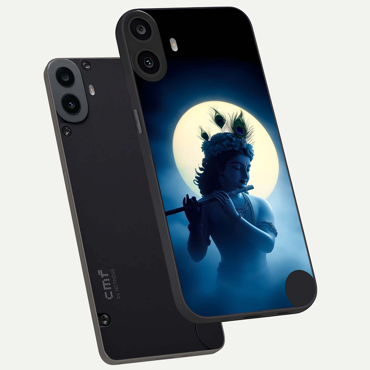  Divine Moon Flute phone case For CMF Phone 1 showing premium glass back cover with detailed artwork