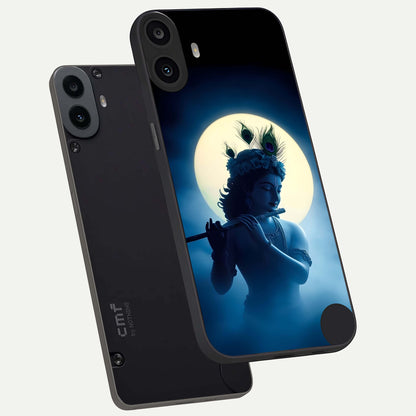  Divine Moon Flute phone case For CMF Phone 1 showing premium glass back cover with detailed artwork