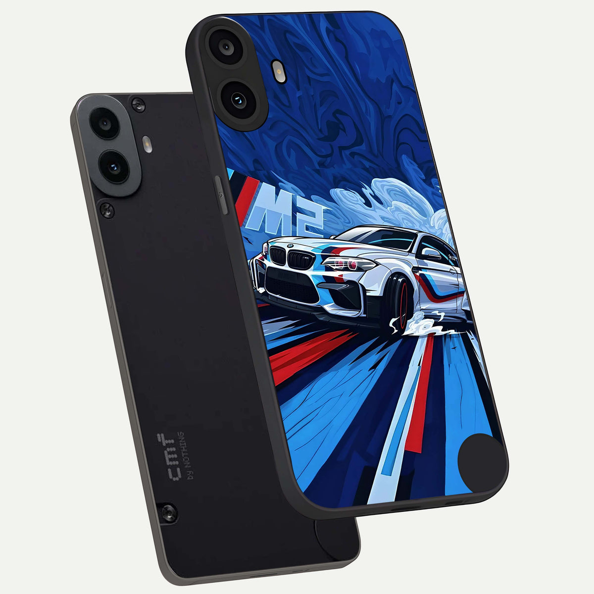  Drift Power Rush phone case For CMF Phone 1 showing premium glass back cover with detailed artwork