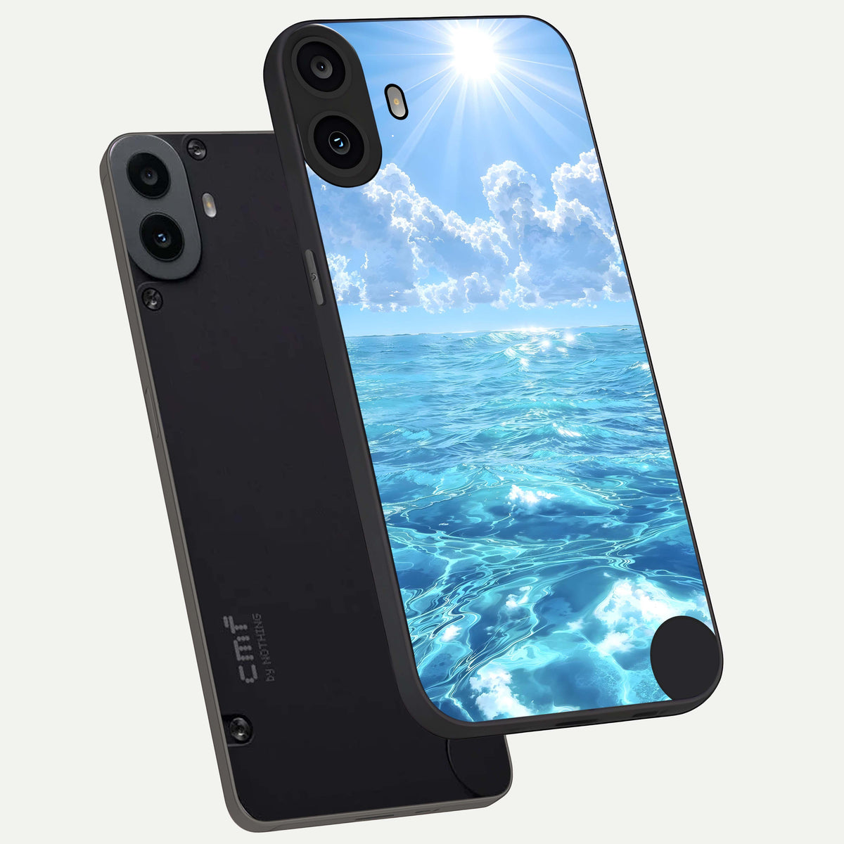  Endless Ocean Horizon phone case For CMF Phone 1 showing premium glass back cover with detailed artwork