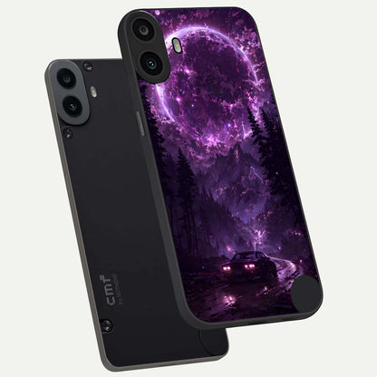  Eternal Cosmic Drive phone case For CMF Phone 1 showing premium glass back cover with detailed artwork