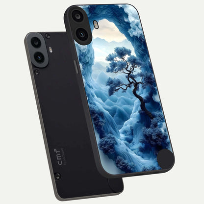  Frozen Serenity Gate phone case For CMF Phone 1 showing premium glass back cover with detailed artwork