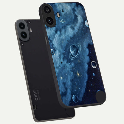  Galaxy Dream Space phone case For CMF Phone 1 showing premium glass back cover with detailed artwork
