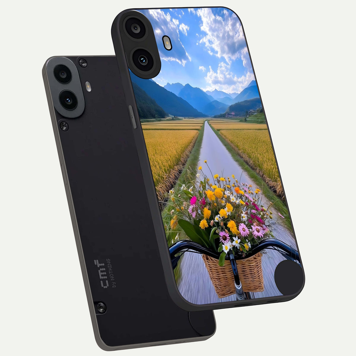  Golden Field Journey phone case For CMF Phone 1 showing premium glass back cover with detailed artwork