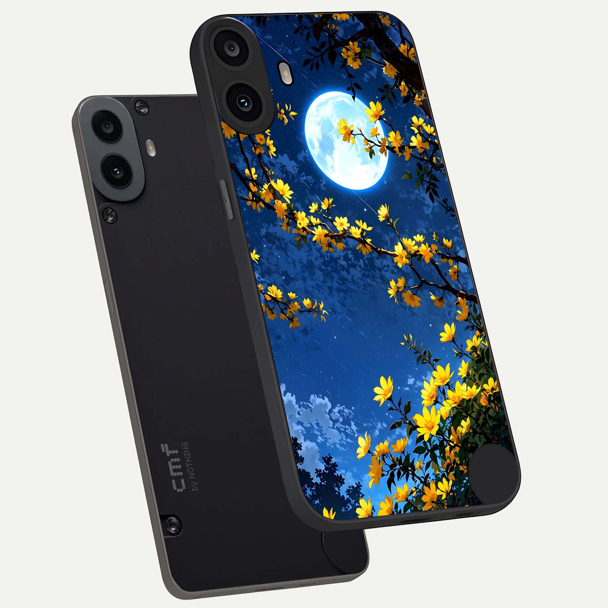  Golden Night Glow phone case For CMF Phone 1 showing premium glass back cover with detailed artwork