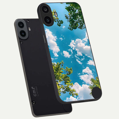  Green Moon Energy phone case For CMF Phone 1 showing premium glass back cover with detailed artwork