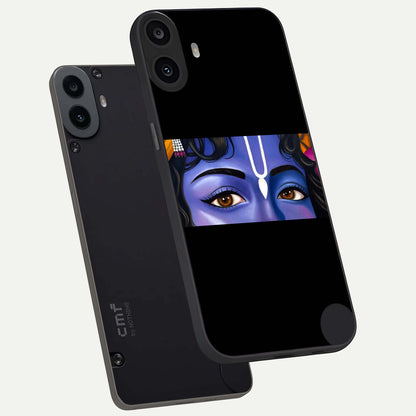  Krishna Eye phone case For CMF Phone 1 showing premium glass back cover with detailed artwork