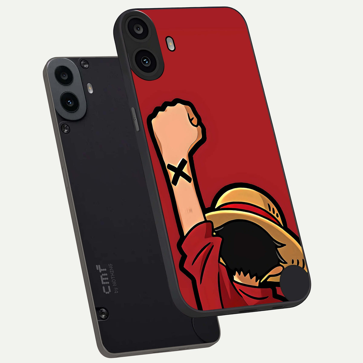  Luffy X Spirit phone case For CMF Phone 1 showing premium glass back cover with detailed artwork