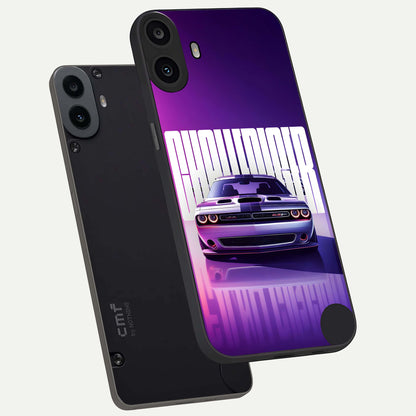  Midnight Muscle Ride phone case For CMF Phone 1 showing premium glass back cover with detailed artwork