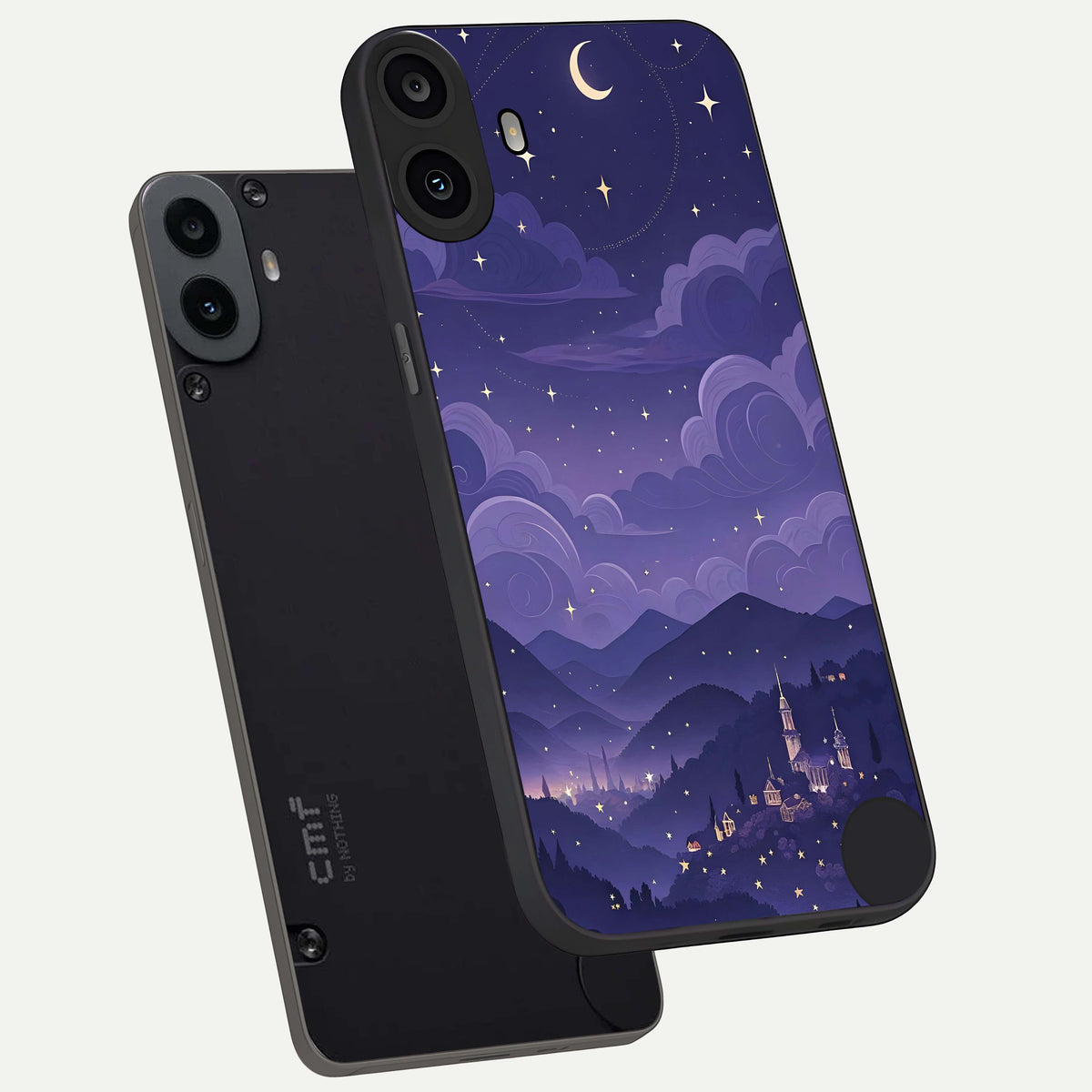  Minimal Night View phone case For CMF Phone 1 showing premium glass back cover with detailed artwork