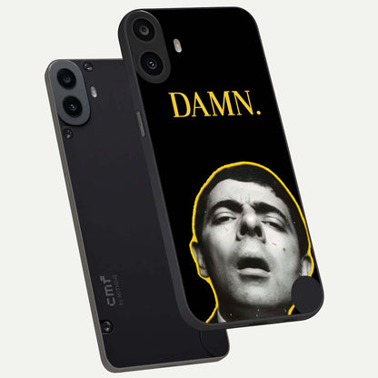  Mr Bean Damn phone case For CMF Phone 1 showing premium glass back cover with detailed artwork