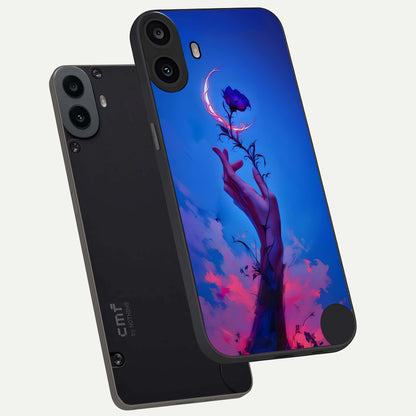  Mystic Hand phone case For CMF Phone 1 showing premium glass back cover with detailed artwork