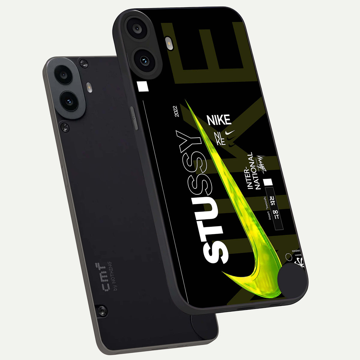  Neon Street Edition phone case For CMF Phone 1 showing premium glass back cover with detailed artwork