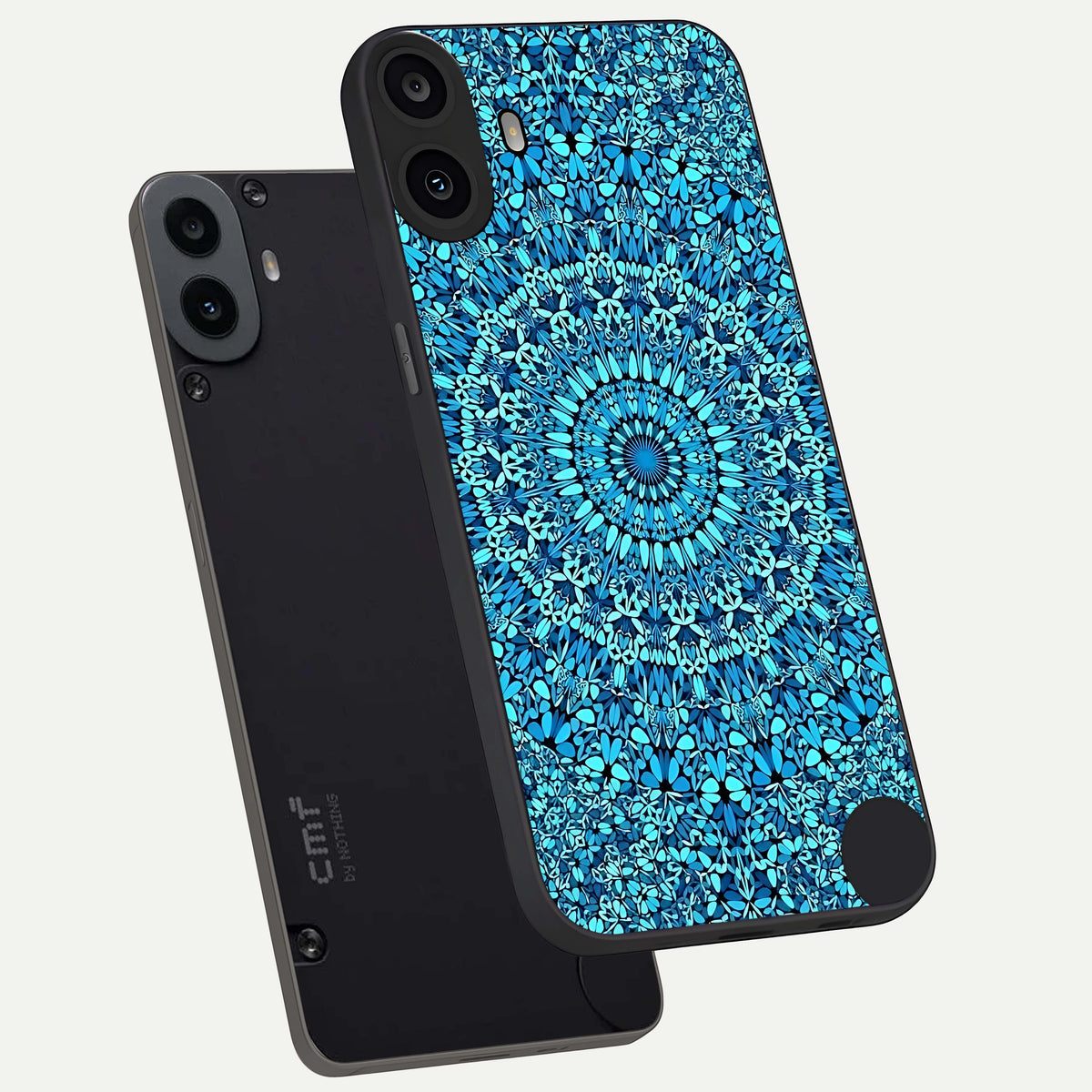  Ocean Bloom Mandala phone case For CMF Phone 1 showing premium glass back cover with detailed artwork