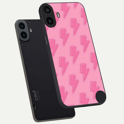  Pink Moo Magic phone case For CMF Phone 1 showing premium glass back cover with detailed artwork
