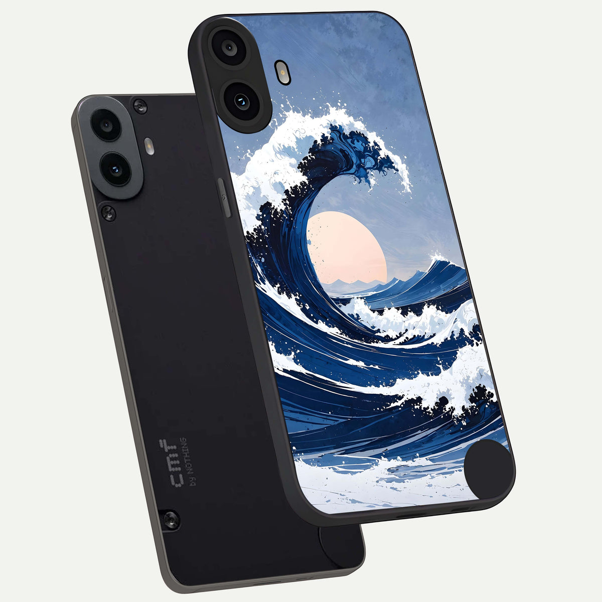  Rising Tide Power phone case For CMF Phone 1 showing premium glass back cover with detailed artwork