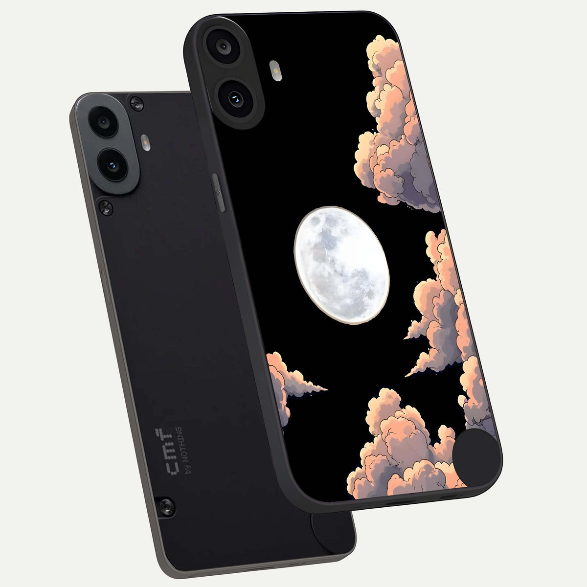  Shade Cloud Moon phone case For CMF Phone 1 showing premium glass back cover with detailed artwork