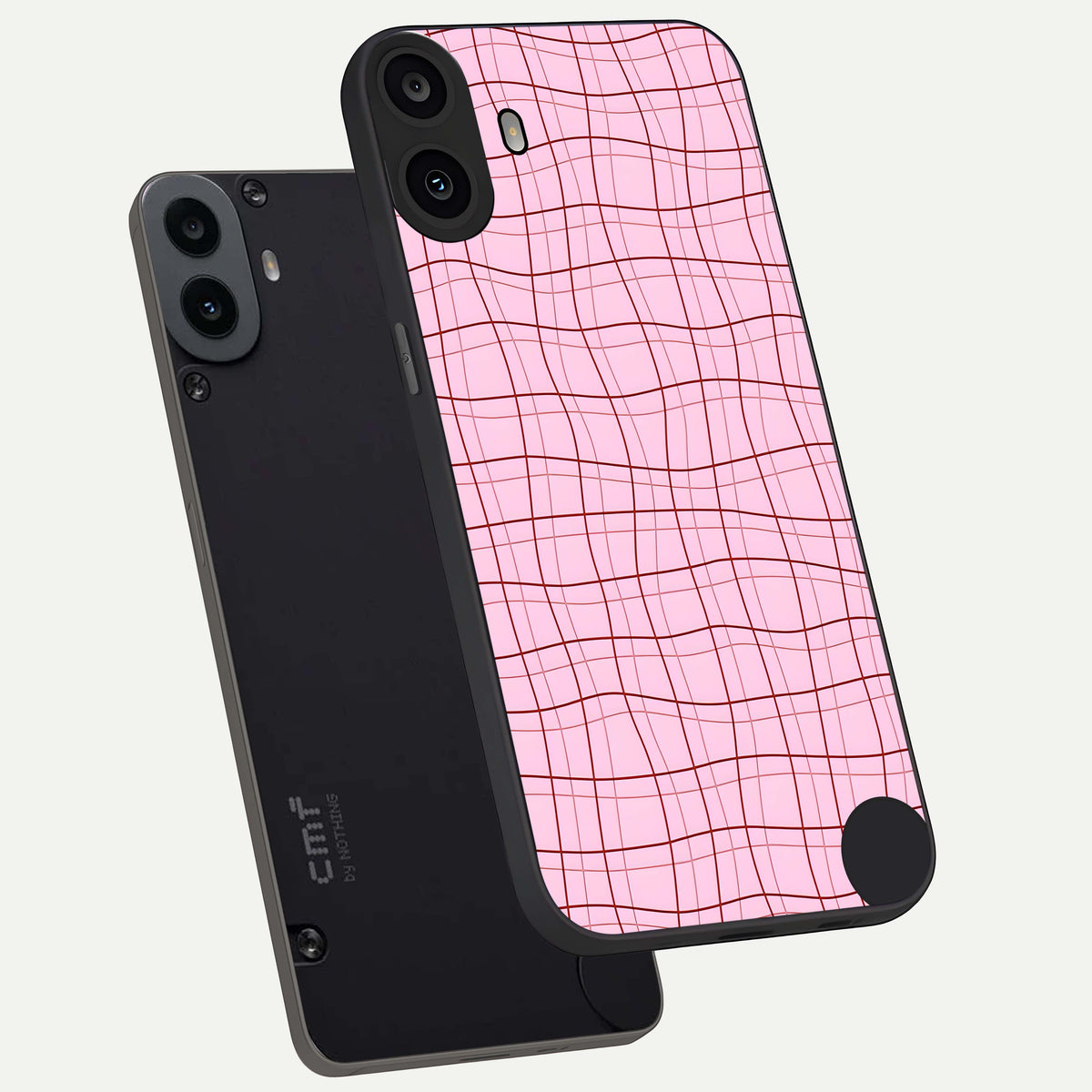  Soft Grid Bliss phone case For CMF Phone 1 showing premium glass back cover with detailed artwork