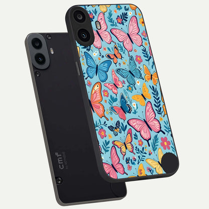 Spring Wing Garden phone case For CMF Phone 1 showing premium glass back cover with detailed artwork