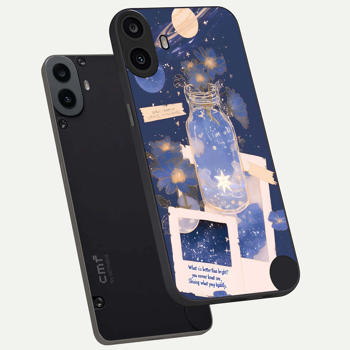  Starlit Cosmic Jar phone case For CMF Phone 1 showing premium glass back cover with detailed artwork