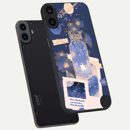  Starlit Cosmic Jar phone case For CMF Phone 1 showing premium glass back cover with detailed artwork