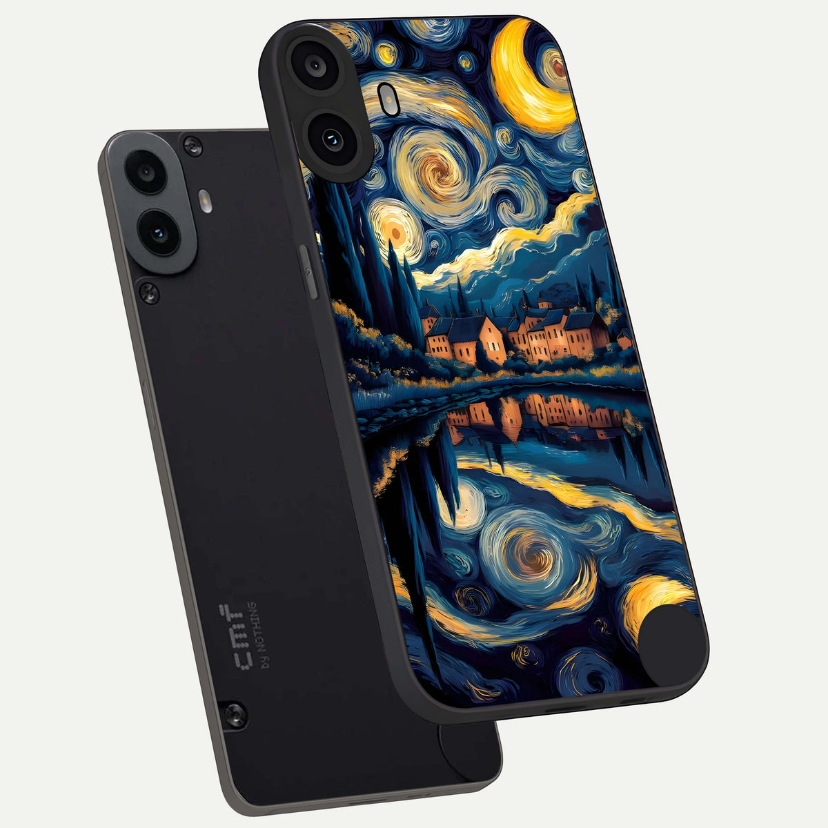  Starry Sky Serenity phone case For CMF Phone 1 showing premium glass back cover with detailed artwork