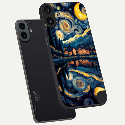  Starry Sky Serenity phone case For CMF Phone 1 showing premium glass back cover with detailed artwork
