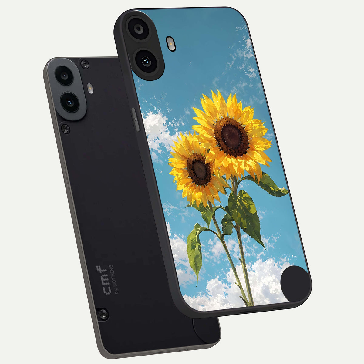  Sunlit Daisy Glow phone case For CMF Phone 1 showing premium glass back cover with detailed artwork